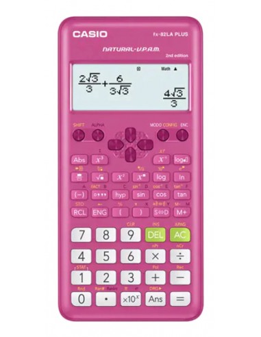 Calculadora Cientifica Casio FX-82LA Plus Rosa 252 Funciones