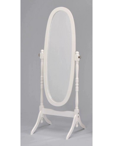Espejo De Pie Rodin 243 Oval Clásico Blanco